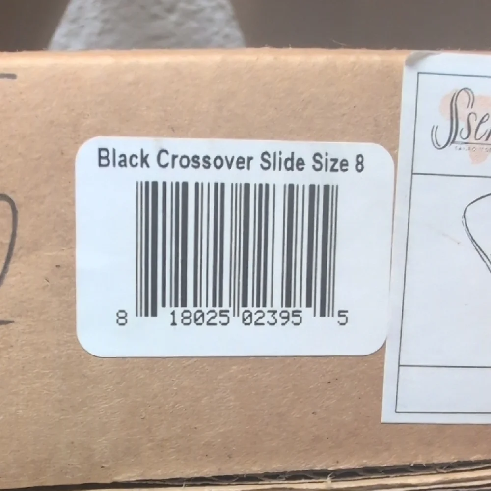Sseko Designs Black Crossover Leather Slide Sandals Size 8 New In Box - Picture 7 of 10